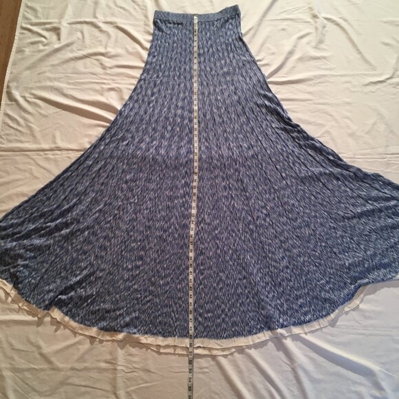 Free People Gold Coast Knit Maxi Skirt in Bottle Blue, size Medium - Picture 8 of 13